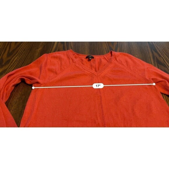 Talbots Women’s Sweater Pink Fuschia V-Neck Size Medium Petite PM Stretch Top - Picture 11 of 16